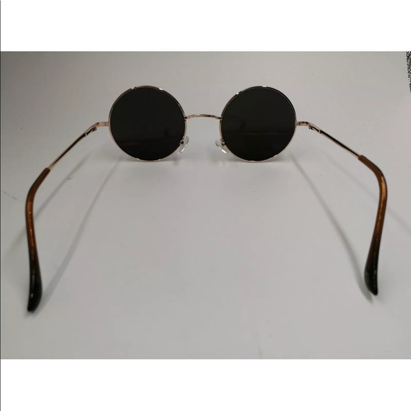 Round Dark Blue Lens Sunglasses - Picture 3 of 5